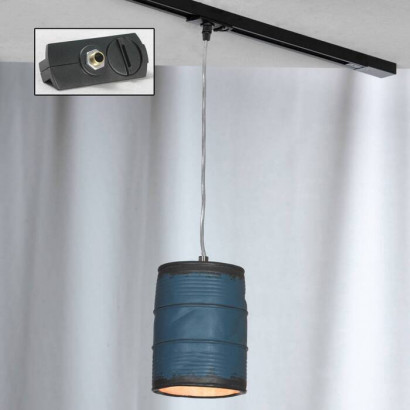 LUSSOLE NORTHPORT Подвесной светильник, цвет основания - матовый никель, плафон - керамика (цвет - синий), 1x40W E27, LSP-9525-TAB