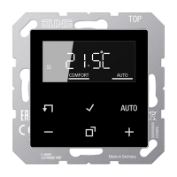 Комнатный контроллер с дисплеем «стандарт»(механизм+накладка); черный; A500, TRDA1790SW