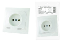 Розетка 2П 10А 250В белая "Таймыр" (пром. упак., бакелит. основание) TDM Electric, SQ1814-0511