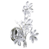 LUSSOLE PHOENIX Бра, цвет основания - хром, плафон - акрил (цвет - прозрачный), 1x40W E14, LSP-0186