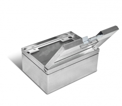 Металлический Люк в пол для розеток, на 3 модуля, Нержавеющая сталь