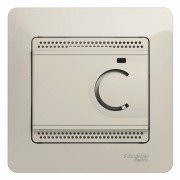 Терморегулятор электронный для теплого пола с датчиком,+5-+50°C,10A, МОЛОЧНЫЙ