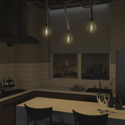 Лампа Gauss Filament G125 5W 190lm 1800К Е27 green flexible LED 1/10, 1012802105