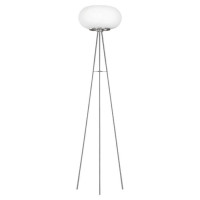 86817 Торшер OPTICA, 2х60W (E27), ?350, H1570, никель мат./опаловое стекло, белый