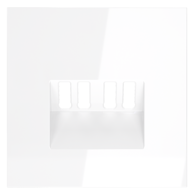 Накладка для розетки акустической 4-местной , S70 (белый глянцевый), VLS001501