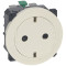 67169 - Розетка 2К+З с плоской лицевой панелью - немецкий стандарт - безвинтовые зажимы - Программа Celiane, Legrand