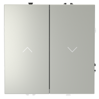 Выключатель встраиваемый VOLTUM S70 для жалюзи 10А, (сталь), VLS020705