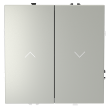 Выключатель встраиваемый VOLTUM S70 для жалюзи 10А, (сталь), VLS020705