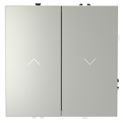 Выключатель встраиваемый VOLTUM S70 для жалюзи 10А, (сталь), VLS020705