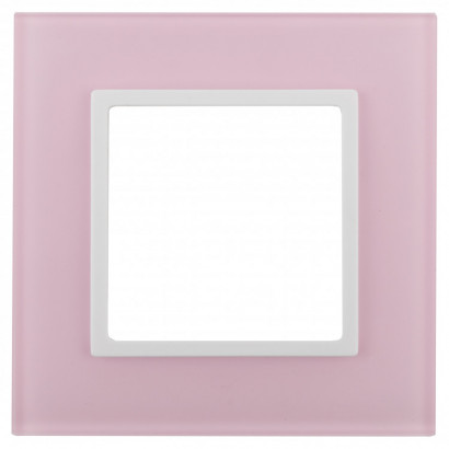 ЭРА 14-5101-30 Elegance Розовый/белый Стекло Рамка 1-ая