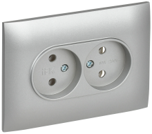 SKANDY Роз. 2-я без з/к/ш 10А в сб. SK-R10S сереб. IEK, SK-R20-10-K23-F