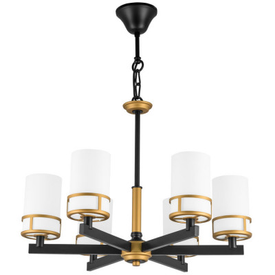 Lightstar 731067 (SD1352/6) Люстра CERO 6х40W E14 ЧЕРНЫЙ/ЗОЛОТО/БЕЛЫЙ (в комплекте)