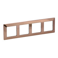 Legrand Valena LIFE.Рамка "Медь".4-постовая универсальная, 754164 Legrand Valena LIFE.Рамка "Медь".4-постовая универсальная, 754164