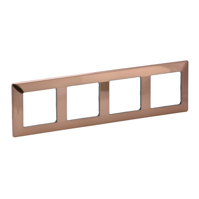 Legrand Valena LIFE.Рамка "Медь".4-постовая универсальная, 754164