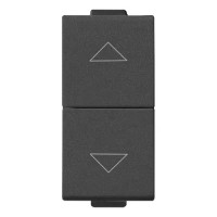 Vimar Две кнопки взамоблокруемые НР 10А со стрелками, карбон матовый, 09062.CM Vimar Две кнопки взамоблокруемые НР 10А со стрелками, карбон матовый, 09062.CM