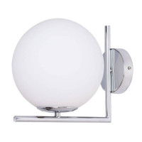 Arte Lamp Bolla-unica, Бра, цвет арматуры - ХРОМ, цвет плафона/декора - БЕЛЫЙ, 1х40W E27, A1921AP-1CC