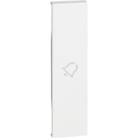 KW01D Bticino LIVING NOW. Лицевая панель с символом "звонок" для выключателей и переключателей 1 модуль.Цвет Белый., KW01D