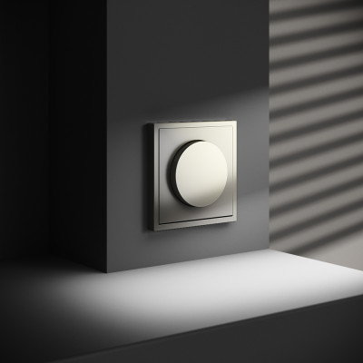 Светорегулятор встраиваемый VOLTUM S70 поворотно-нажимной 600 Вт, (шелк), VLS070304