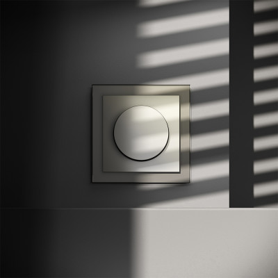 Светорегулятор встраиваемый VOLTUM S70 поворотно-нажимной 600 Вт, (шелк), VLS070304