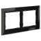 Рамка стеклянная VOLTUM S70 на 2 поста, (черный,стекло), VLS110208