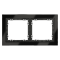 Рамка стеклянная VOLTUM S70 на 2 поста, (черный,стекло), VLS110208
