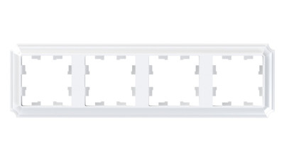 ATN100104 - ATLASDESIGN ANTIQUE 4-постовая РАМКА, универсальная, БЕЛЫЙ, Systeme Electric