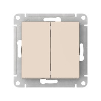 ATN000265S - ATLASDESIGN 2-клавишный ПЕРЕКЛЮЧАТЕЛЬ, сх.6+6, 10АХ, мех., быстрозажим. клем., БЕЖЕВЫЙ, Systeme Electric
