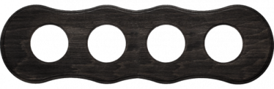 BIRONI Шедель Бук Угольно-черный Рамка 4-ая Форма восьмерки (скрытый монтаж), BF8-640-119