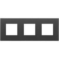 Vimar Накладка на Eikon Exe на 6 модулей (2+2+2) расстояние между центрами 71мм, черная матовая, 22644.73 Vimar Накладка на Eikon Exe на 6 модулей (2+2+2) расстояние между центрами 71мм, черная матовая, 22644.73