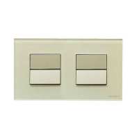 ABB Блок: Выключатель 1-клавишный + 1-клавишный, вставка - шампань, рамка - стекло жемчужное, серия Zenit ABB Блок: Выключатель 1-клавишный + 1-клавишный, вставка - шампань, рамка - стекло жемчужное, серия Zenit