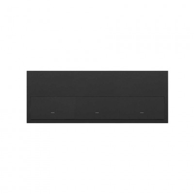 Simon 10020301-238 Кит 3 поста, фронт. 1 рамка «минимум» + 3 клавиши выключателей цвета черный матовый S100