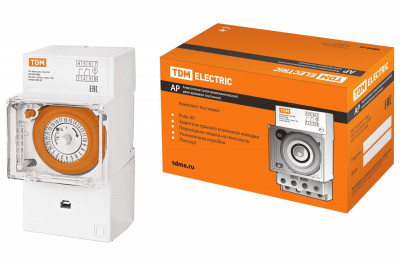 Аналоговое суточное реле АР-30мин/24ч-16А-DIN (3 модуля) TDM Electric, SQ1503-0006