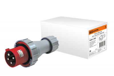 Вилка кабельная IP67 125А 3Р+РЕ 380В TDM Electric, SQ0611-0003