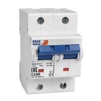 КЭАЗ OptiDin BM125 Автоматический выключатель 2P 100A C 20кА AC (BM125-2C100-8ln-УХЛ3)
