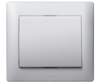 Legrand Выключатель 1-клавишный, цвет - алюминий, серия Galea Life