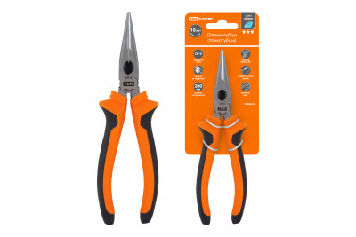 Длинногубцы (тонкогубцы), с двухкомпонентными рукоятками, CR-V сталь, 200 мм, серия "Алмаз" TDM Electric, SQ1011-0204