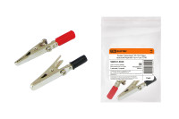 Зажим "крокодил" ЗК 15А 53мм красный/черный (1шт+1шт) TDM Electric, SQ0541-0020