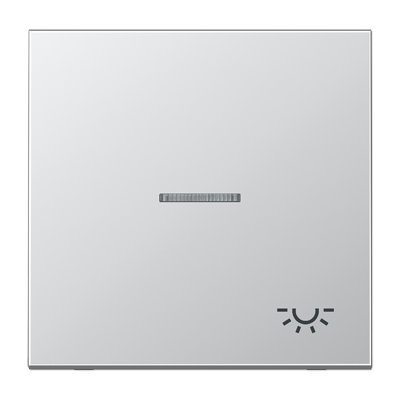 Клавиша для контрольного выключателя с подсветкой и символом "свет"; алюминий, AL2990KO5L