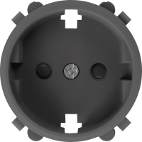 Donel D16 матовый шоколад Накладка для розетки Schuko с заземлением, со шторками 16A 250 В~, DO22042