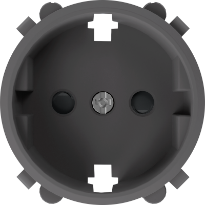 Donel D16 матовый шоколад Накладка для розетки Schuko с заземлением, со шторками 16A 250 В~, DO22042