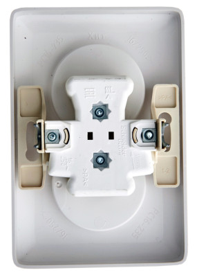 ХИТ С/У РОЗЕТКА двойная без заземления без шторок 16А, 250В, БЕЛЫЙ. Россия