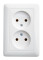 ХИТ С/У РОЗЕТКА двойная без заземления без шторок 16А, 250В, БЕЛЫЙ. Россия