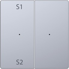 D-Life PlusLink Клавиша 2-ная с S1/S2, без символов, нерж. сталь