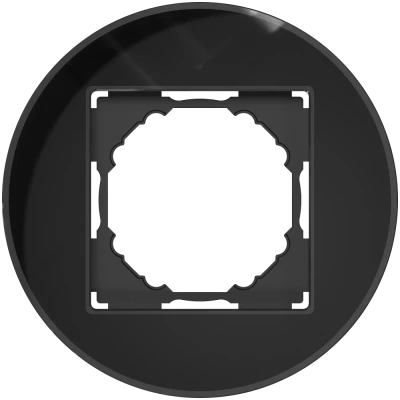 Donel A07 Natural Round Чёрное стекло рамка 1-я, серия DB, DERN211BG