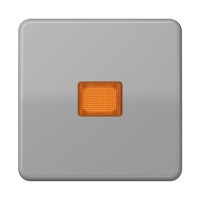 Клавиша с оранжевым окошком для выключателя с подсветкой; серая, CD590KOBFGR Клавиша с оранжевым окошком для выключателя с подсветкой; серая, CD590KOBFGR
