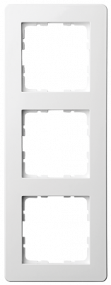 Рамка G-Flex  3-постовая, цвет белый глянцевый, G1103W, Jasmart Electric