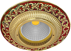 FD1004ROEN Fede Светильник встраиваемый SMALTO ITALIANO, Ruby Red