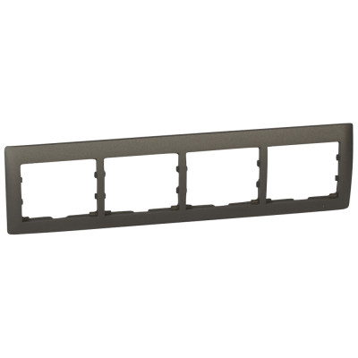 Legrand Рамка - Galea Life - 4 поста - горизонтальный монтаж - Dark Bronze, 771204