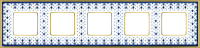 FD01475NEOB Fede Belle Epoque Porcelain Рамка 5-ная, Black Lys-Bright Gold