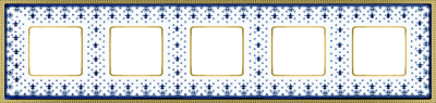 FD01475NEOB Fede Belle Epoque Porcelain Рамка 5-ная, Black Lys-Bright Gold